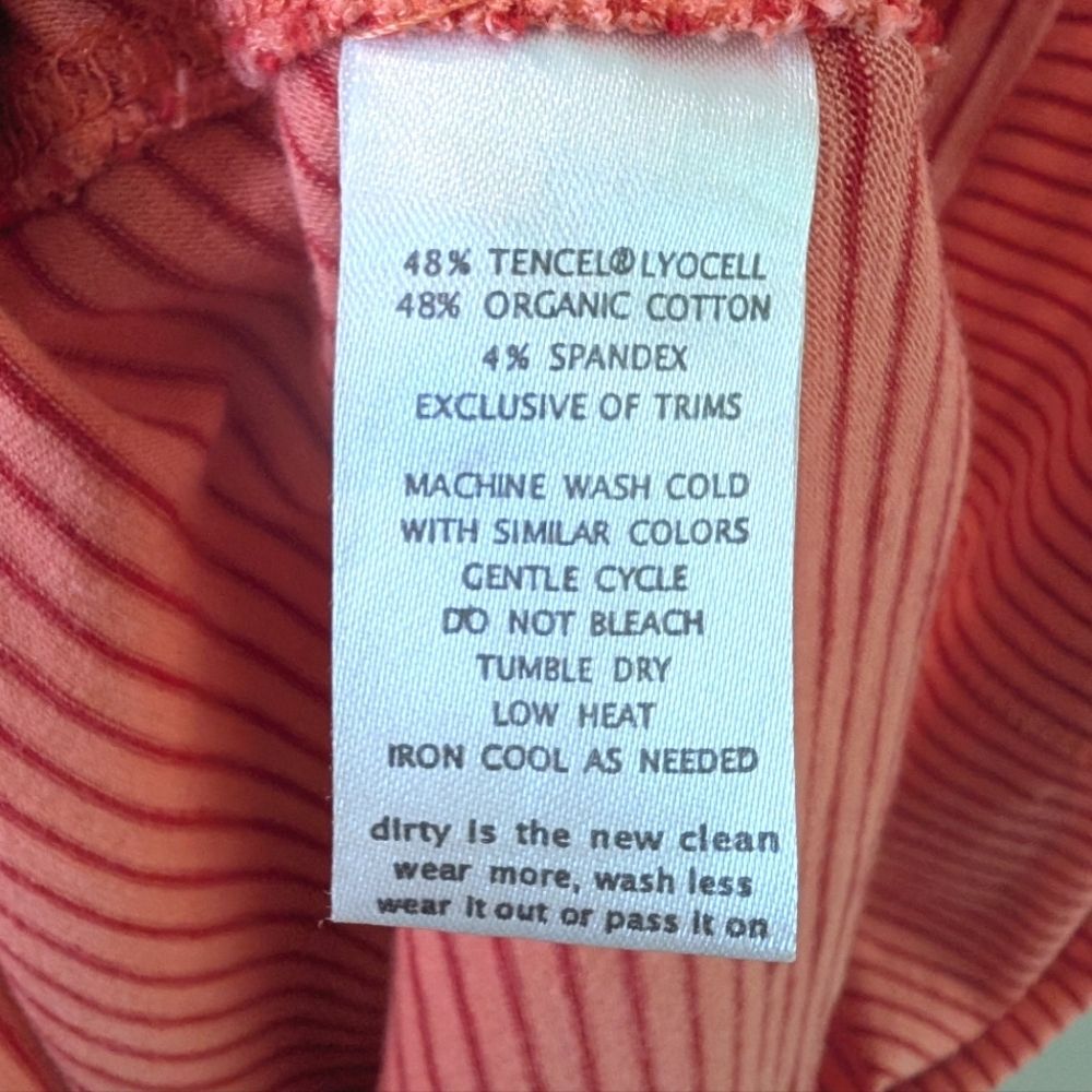Toad&Co Nena Stripe Dress Short Sleeve Orange Large - Picture 4 of 9